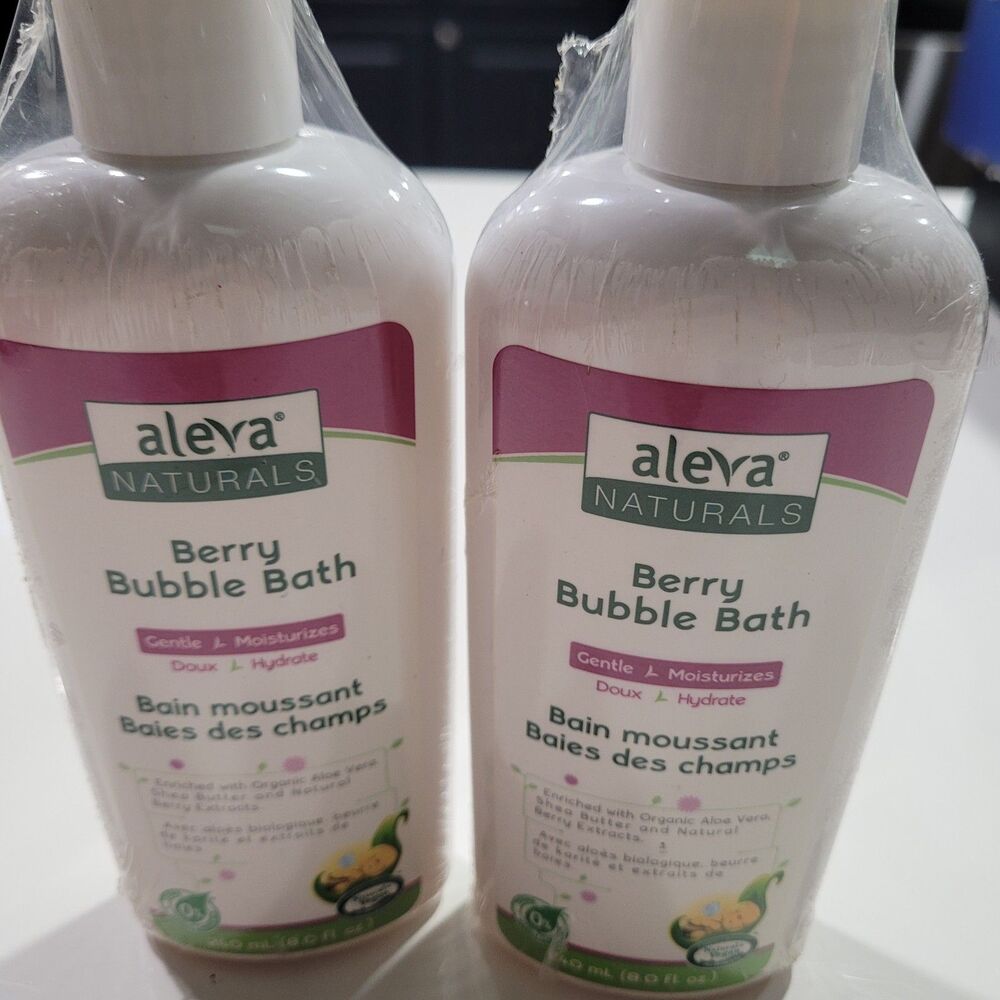 Aleva Naturals Berry Bubble Bath For Babies and Toddlers Set Of 2 Sealed HB10